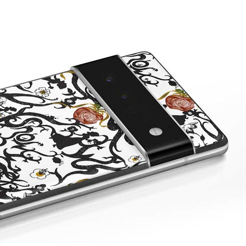 Disney Snow White Roses and Character Silhouette Google Pixel 6 Pro Skin